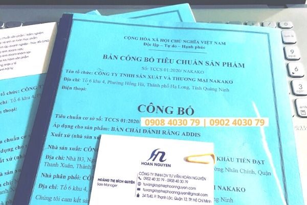 Đăng ký thử nghiệm và công bố tiêu chuẩn bàn chải đánh răng
