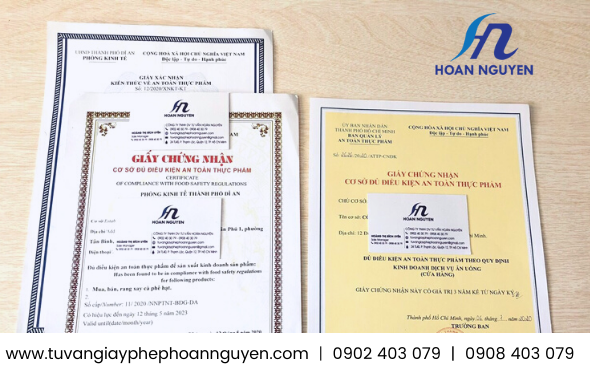 Giấy chứng nhận cơ sở đủ điều kiện an toàn thực phẩm