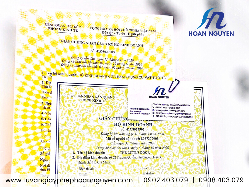 Giấy chứng nhận đăng ký hộ kinh doanh cửa hàng Pizza - Hoàn Nguyên xin cấp nhanh