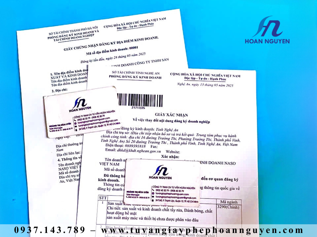 Hỗ trợ nhanh thủ tục thay đổi nội dung đăng ký địa điểm kinh doanh
