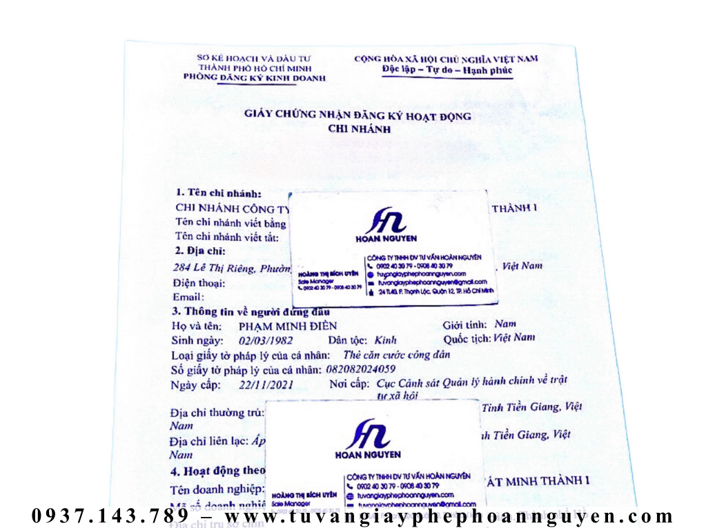 Thành Lập Chi Nhánh Trọn Gói tại HOÀN NGUYÊN Thành Lập Chi Nhánh Trọn Gói tại HOÀN NGUYÊN